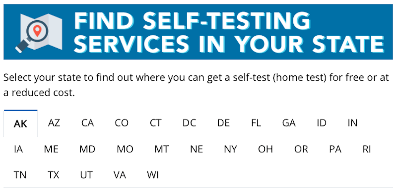 Where to Find an HIV Self Test Logo